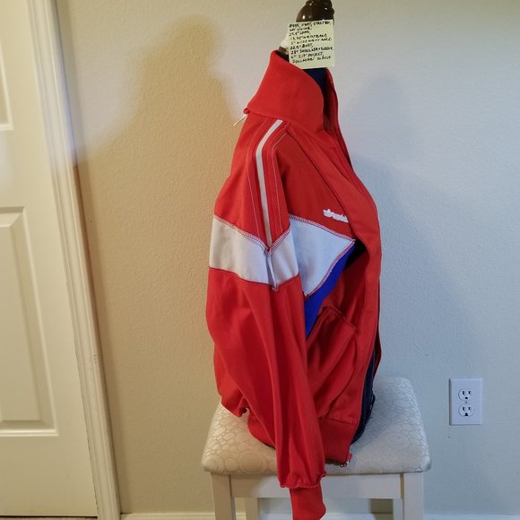 #955 NWOT Adidas Red & Blue Track Jacket S Dolman - Picture 12 of 16